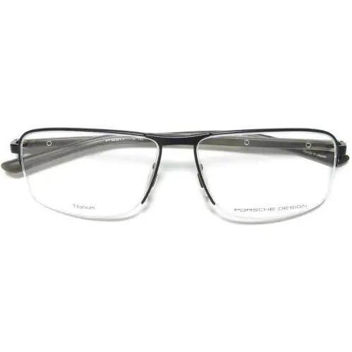 Porsche Design Titanium Eyeglasses Optical Frame P8317 A Black w/ Case