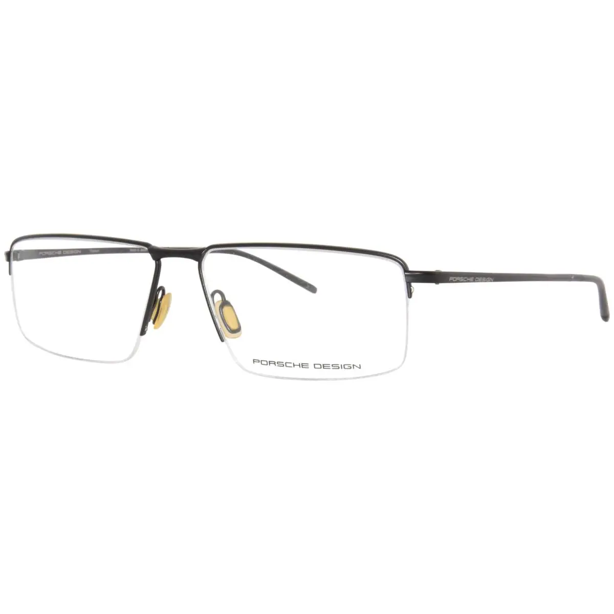 Porsche Design P8736-A Titanium Eyeglasses Frame Men`s Black Semi Rim 58mm