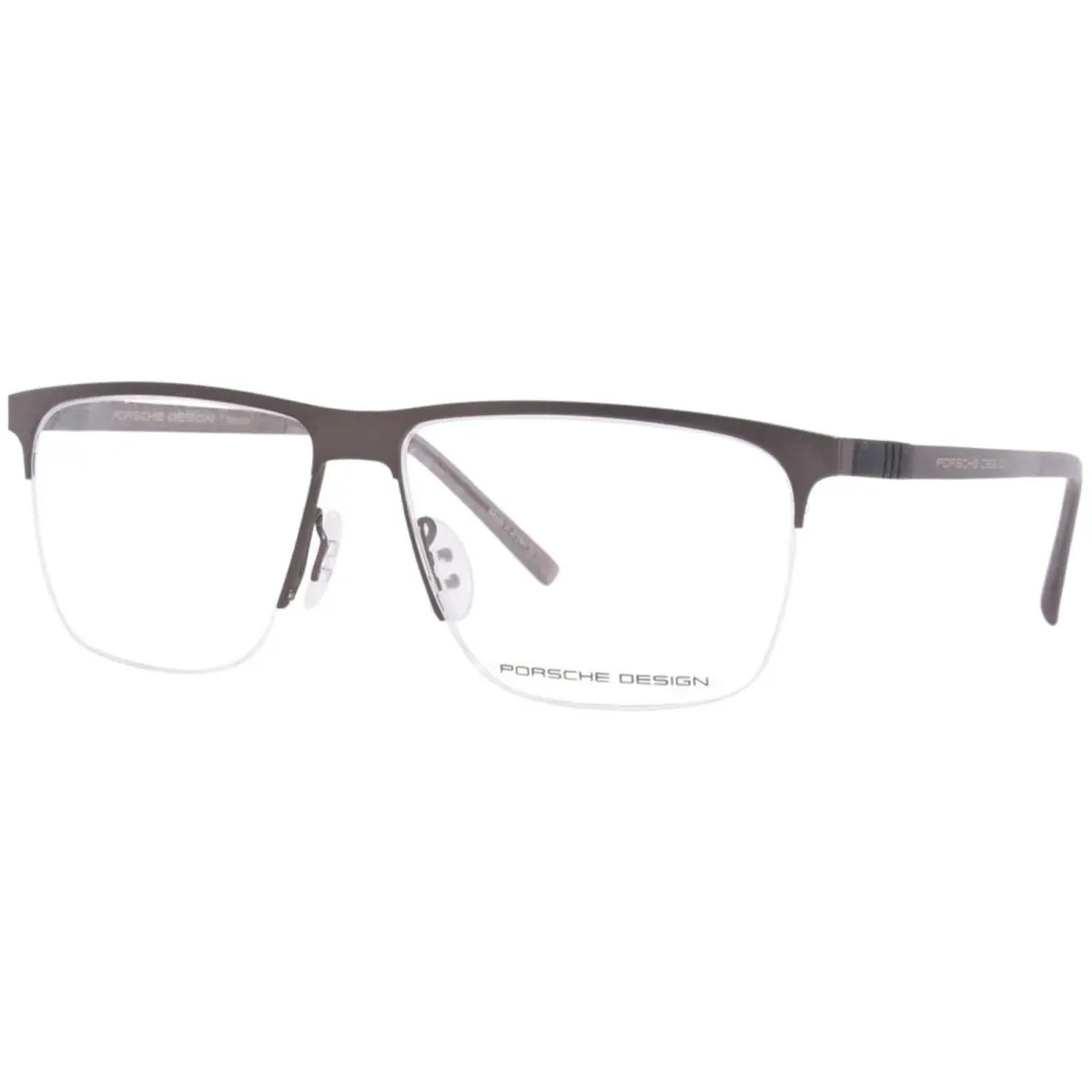 Porsche Design P8324-D Eyeglasses Frame Men`s Brown Semi Rim Square 57mm