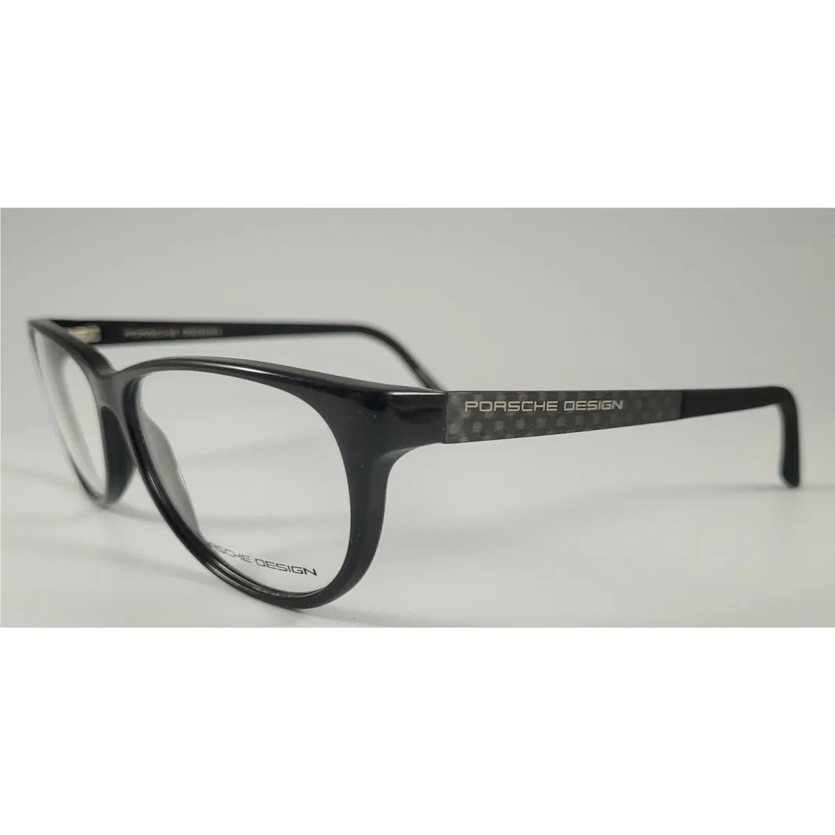 Porsche Eyeglasses P 8246 Color A Shiny Black Cat Eye Carbon Fiber Size 56