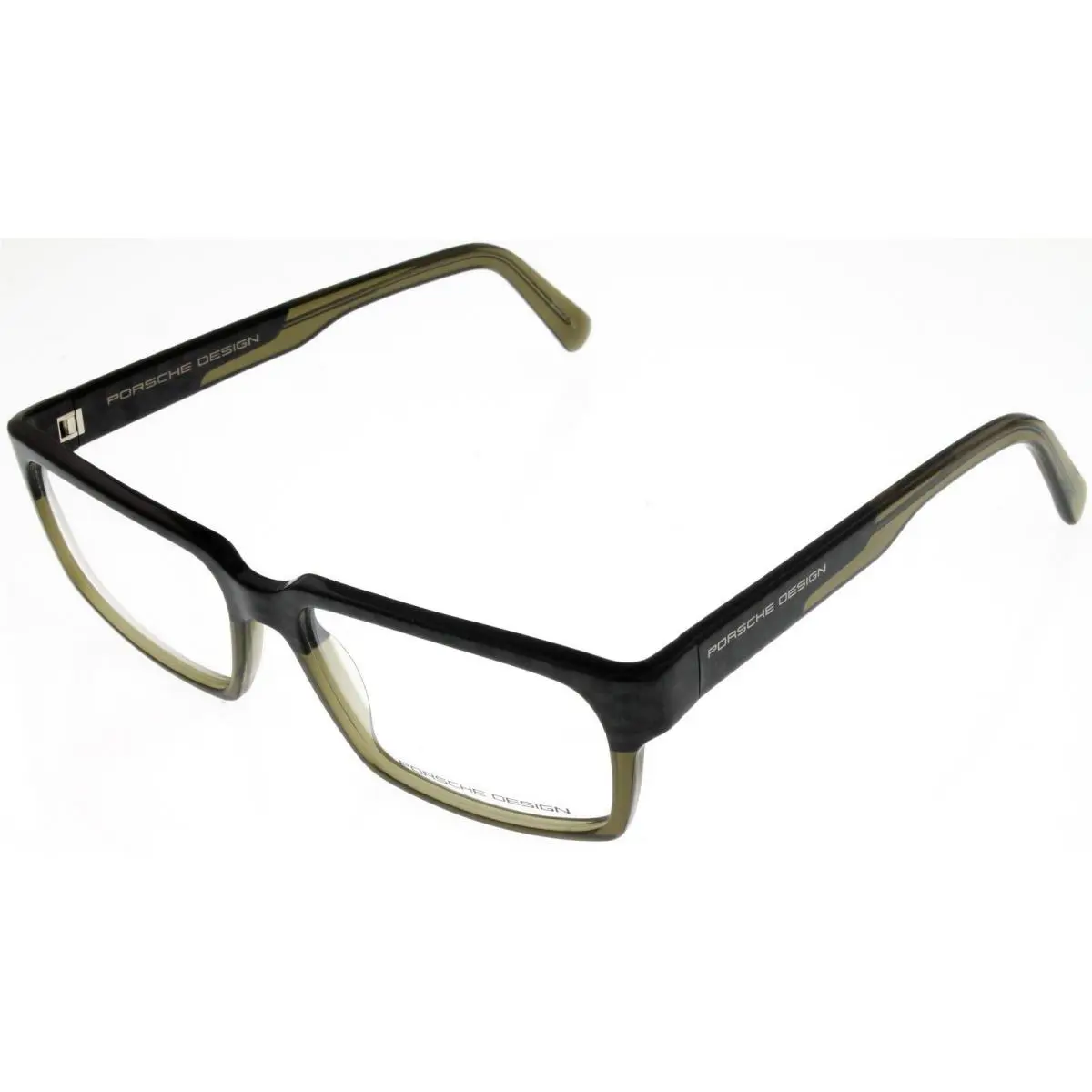 Porsche Design Eyewear Frame Fashion Unisex Black Khaki Rectangular P8191B