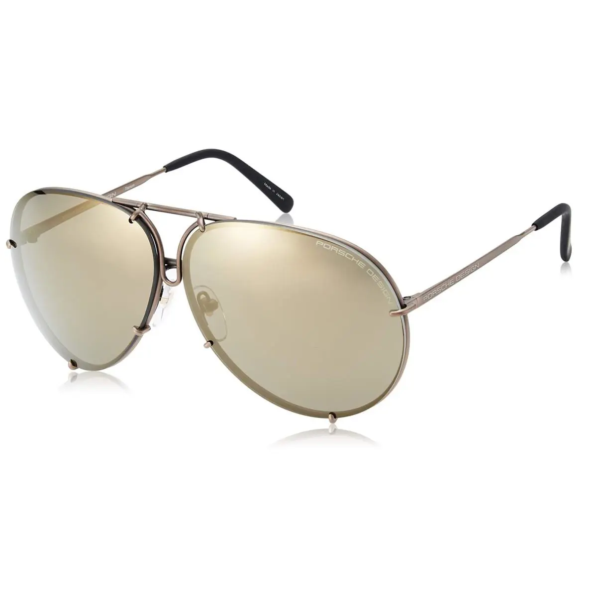 Porsche Design Sunglasses P8478 E Copper / Gold Bronze Grey Mirror Black - Frame: Copper, Lens: Gold Bronze Grey mirror & Black