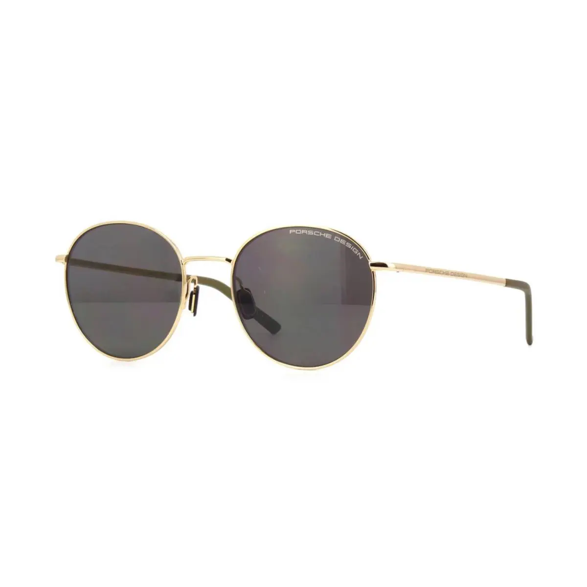 Porsche Design P8969 Gold Olive/grey Polarized B419 Sunglasses - Frame: Gold Olive, Lens: Grey Polarized