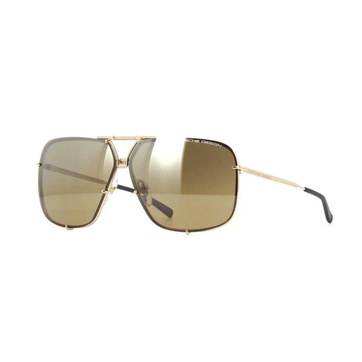 Design P`8928 Gold/brown Silver Shaded Flash + Dark Grey B Sunglasses by Porsche