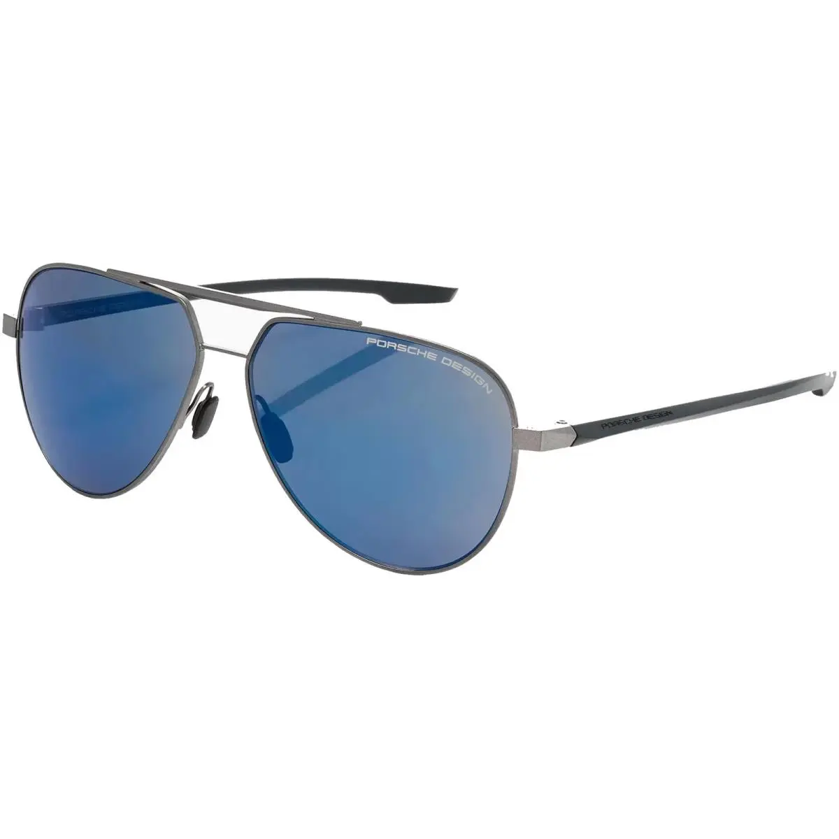 Design Dark Grey Modern Aviator Sunglasses - P893562C - Made In Italy by Porsche
