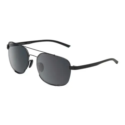 Porsche Design P8922-A Mens Pilot Designer Sunglasses in Shiny Black/grey 59mm - Frame: Multicolor, Lens: Multicolor