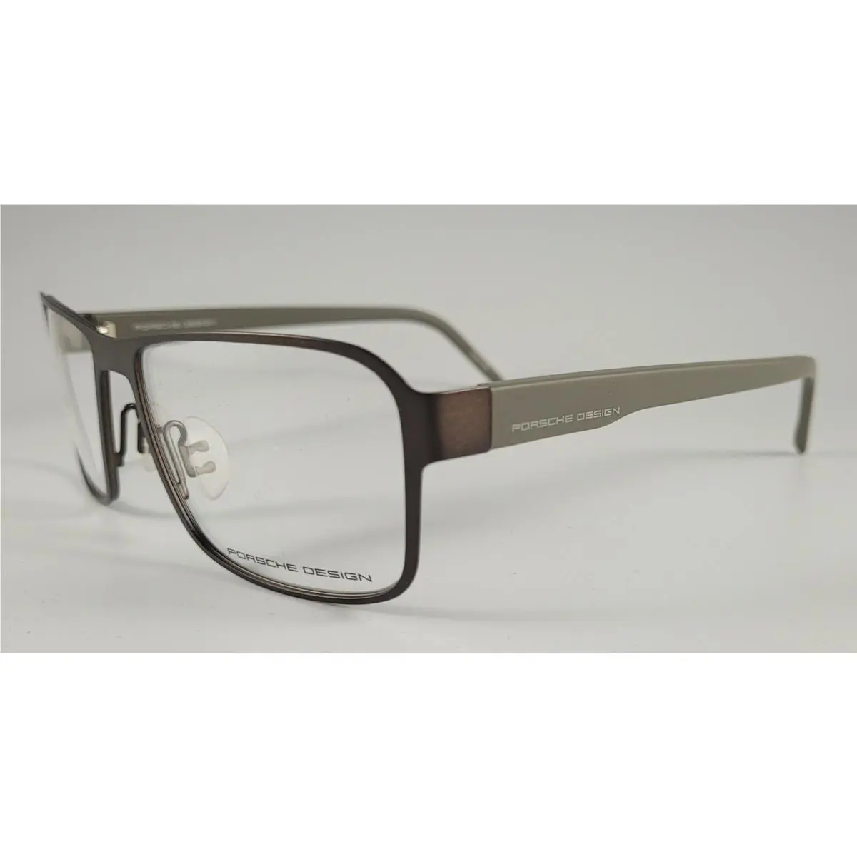 Porsche Eyeglasses P 8290 Color B Brushed Brown Matte Grey Size 56 Square