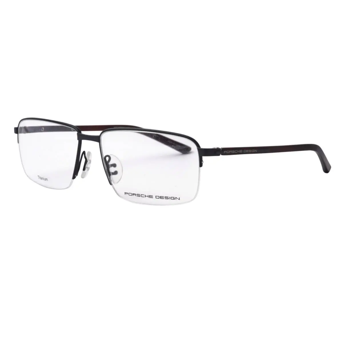 Porsche P8316 A Eyeglasses Black Dark Red Titanium Frame 55mm