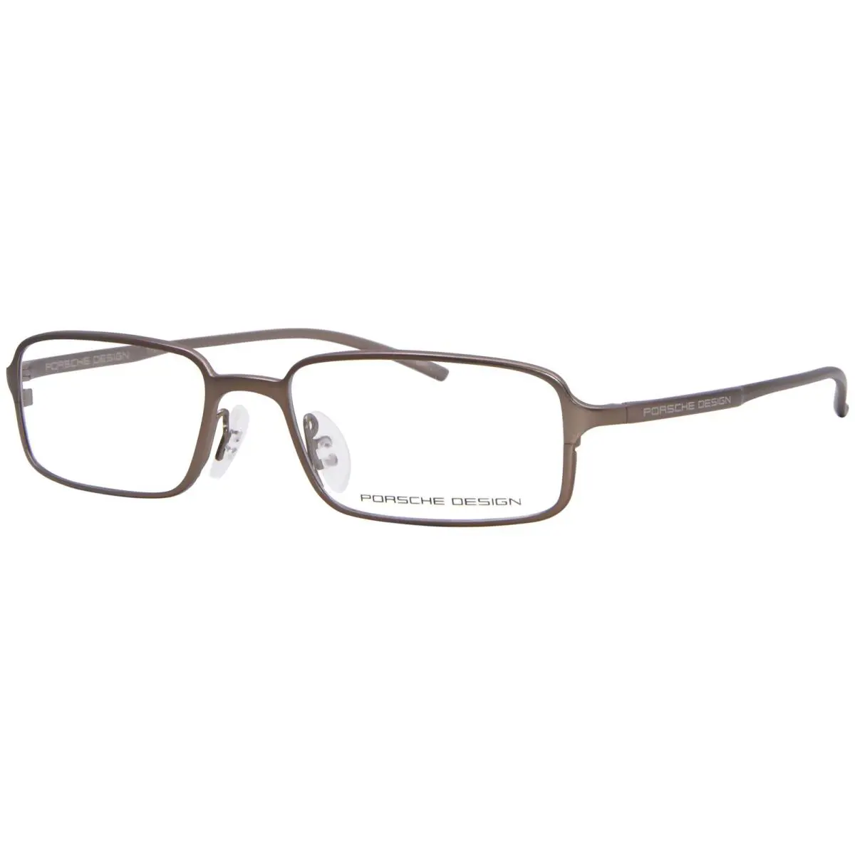 Porsche Design P8185-D Titanium Eyeglasses Men`s Matte Light Brown Full Rim 52mm - Frame: Brown