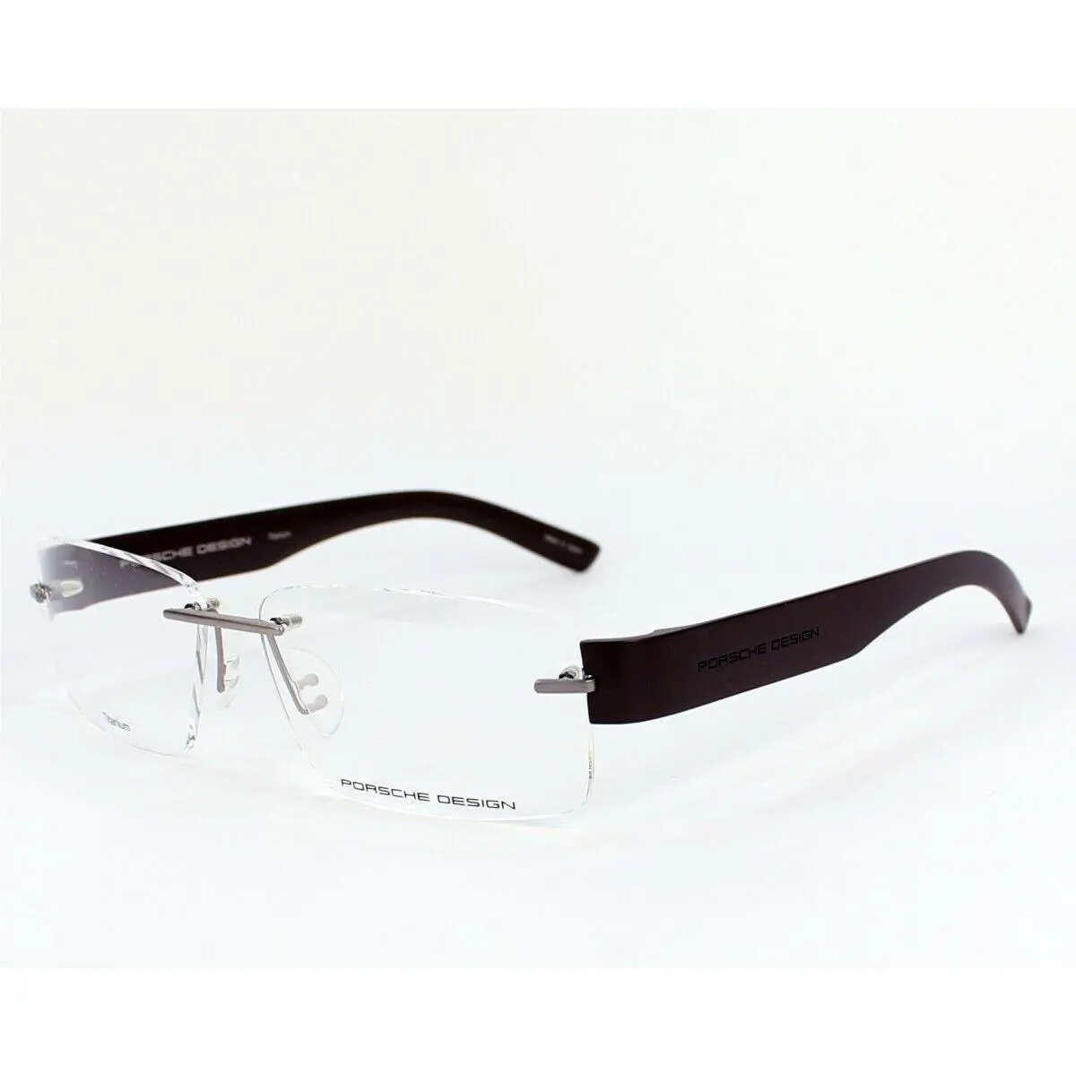 Porsche Design Eyeglasses Optical Frame 8206 B Black Rimless 53mm
