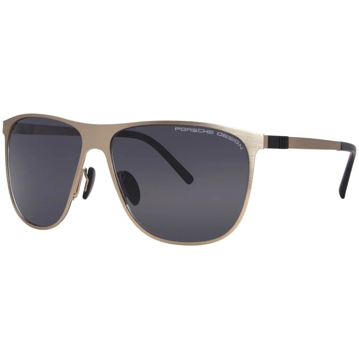 P8609-D Sunglasses Men`s Gold/grey Lenses Square Shape 58mm by Porsche