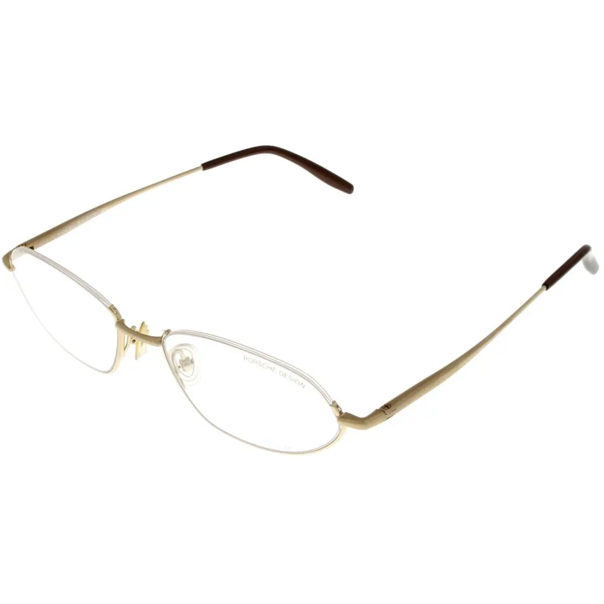 Porsche Design Eyewear Frame Titanium Gold Unisex P7009 B Semi- Rimless