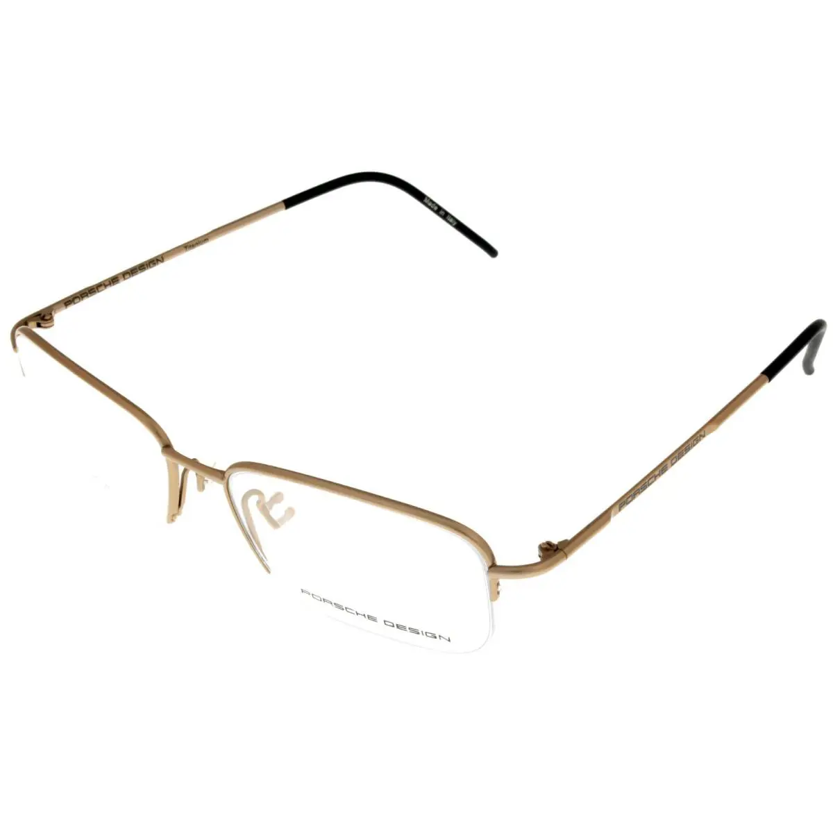 Porsche Design Eyewear Frames Titanium Pale Gold Semi Rimless P8198B Unisex