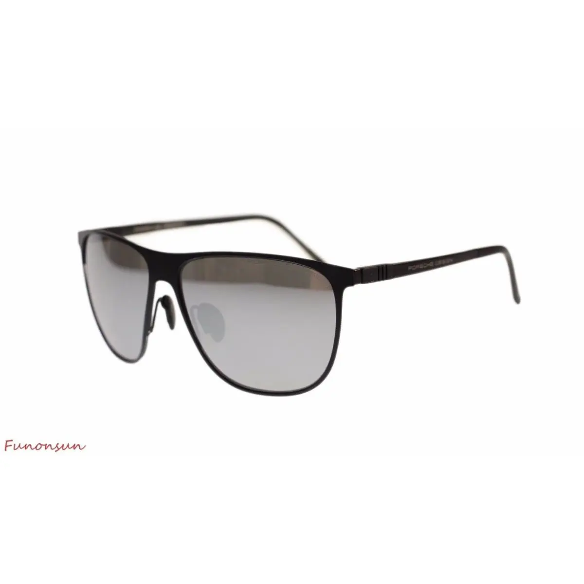 Design Men`s Sunglasses P8609 A Matte Black/mercury Mirrored Lens Square by Porsche
