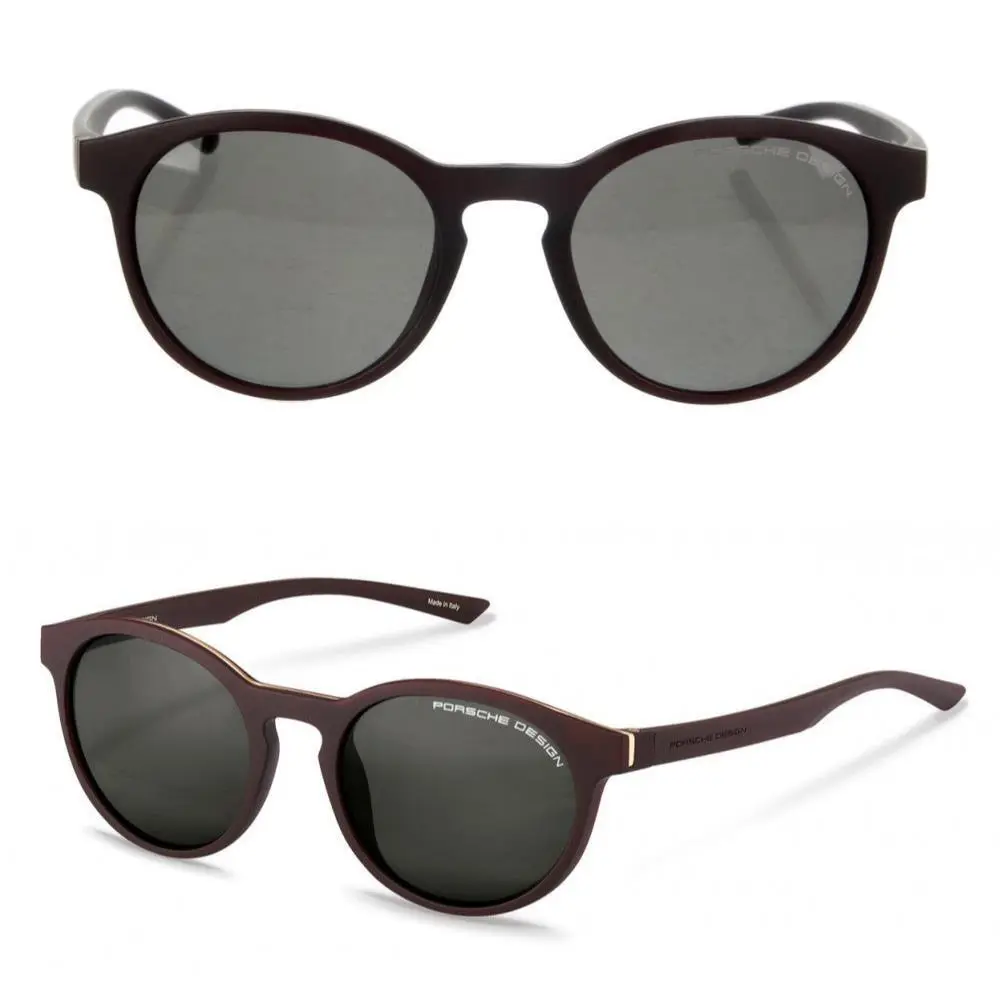 Porsche Design - P`8654-D Polarized Burgundy Round Sunglasses 51-19-145