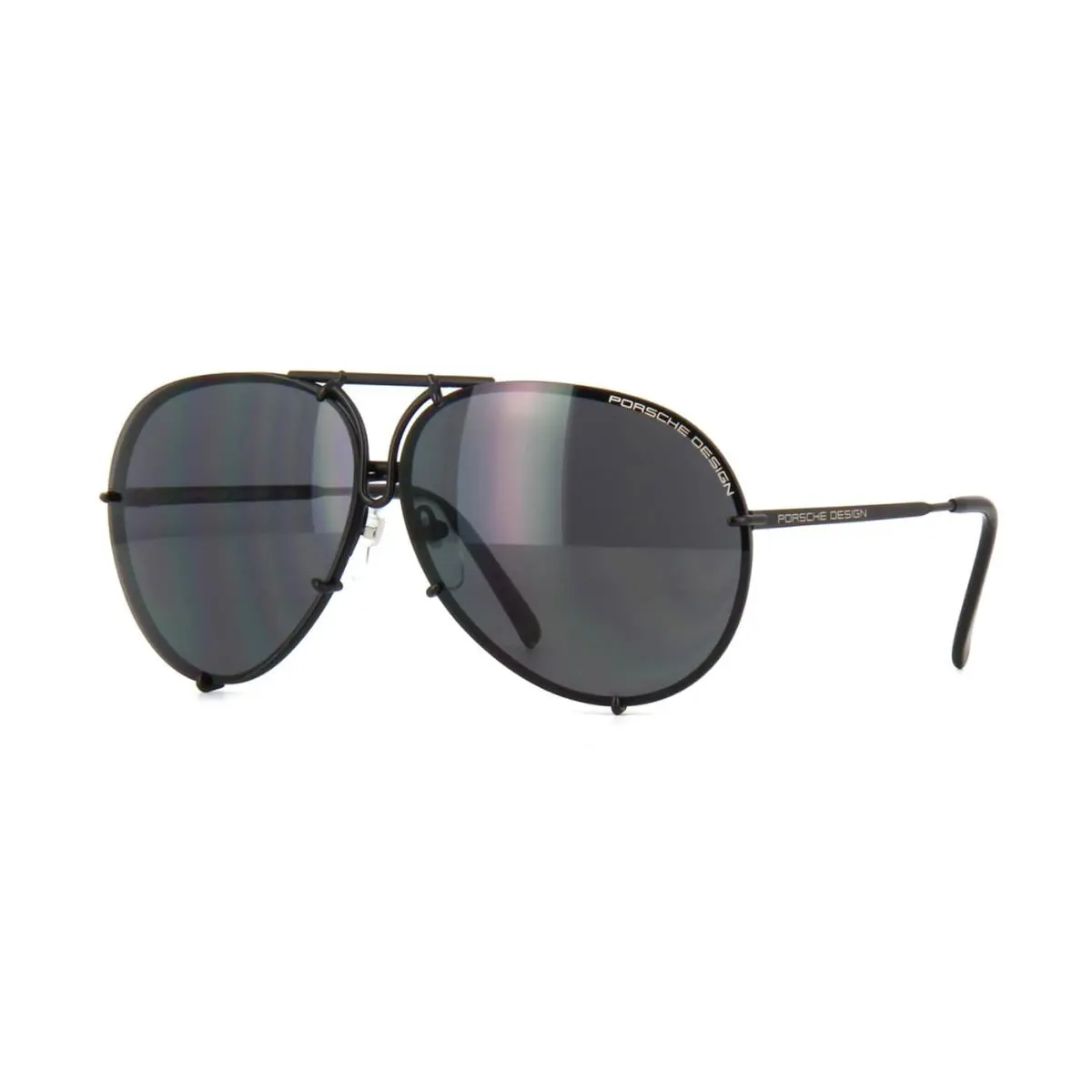 Porsche Design P8478 Black/dark Grey + Silver Mirror Lenses D/V343 Sunglasses