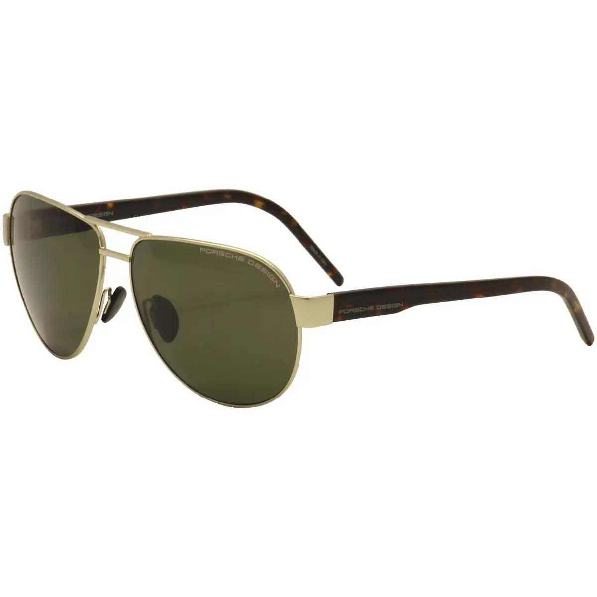 Porsche Design Men`s P8632 P/8632 B Light Gold Square Polarized Sunglasses 61mm