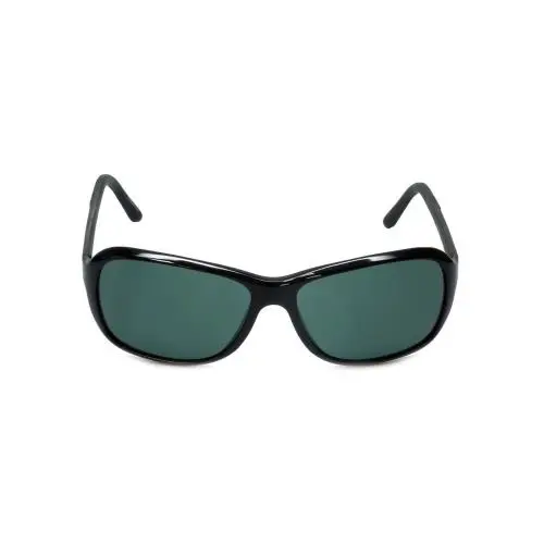Designer Sunglasses P8558-A Oval Butterfly Gloss Black / Green Lens 59mm by Porsche