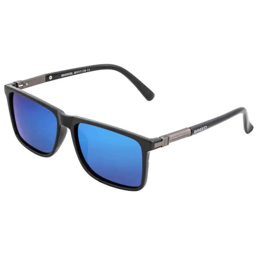 Breed Caelum Mirror Coating Square Men`s Sunglasses BSG063BL BSG063BL