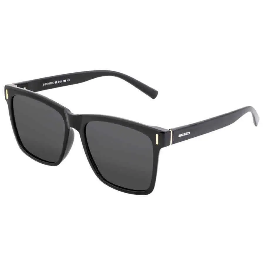 Men`s Black Round Sunglasses BSG065BK BSG065BK by Breed