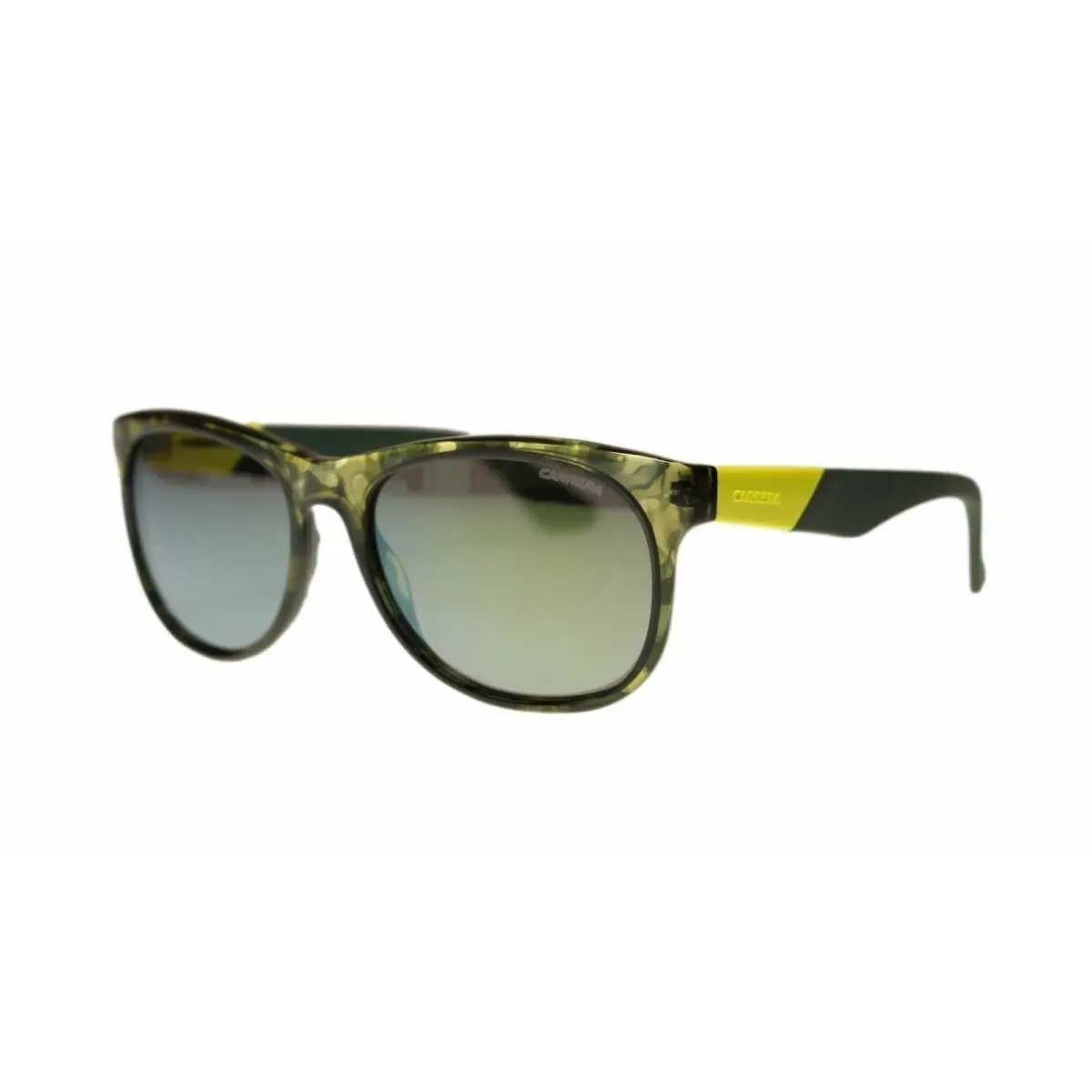 Carrera 5010 8GR 8HC 8HD 8HA Camo Rectangle Unisex Sunglasses 55mm - Frame: Black Grey, Lens: gray mirror shaded silver lens
