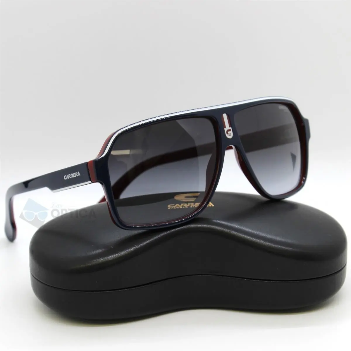 1001/S Navigator Sunglasses 8RU- Dark Grey Gradient Lens 62mm by Carrera