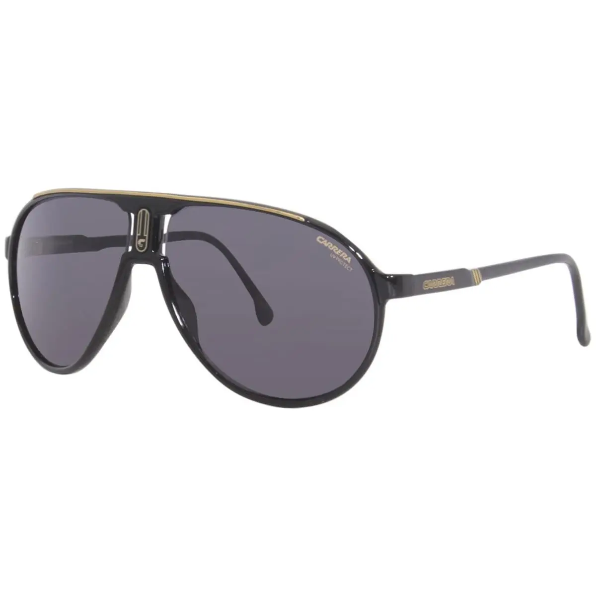 Carrera Champion65/N 003JO Matte Black Gold Sunglasses w/ Gold Mirror Lens
