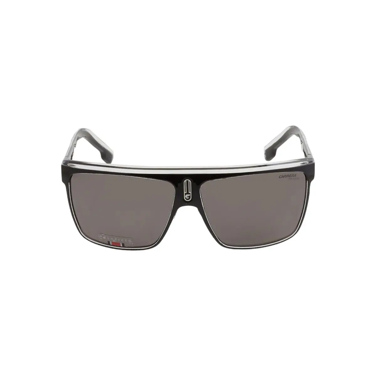 Carrera 22/N Men`s Black Polarized Grey Browline 63-12-130 Sunglasses - Frame: Black, Lens: Gray