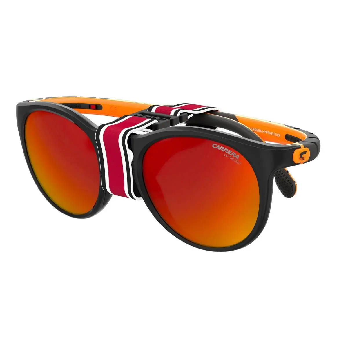 Carrera Hyperfit 18/S Unisex Sunglasses Black/orange 51/21/140 - Frame: Black, Lens: Orange