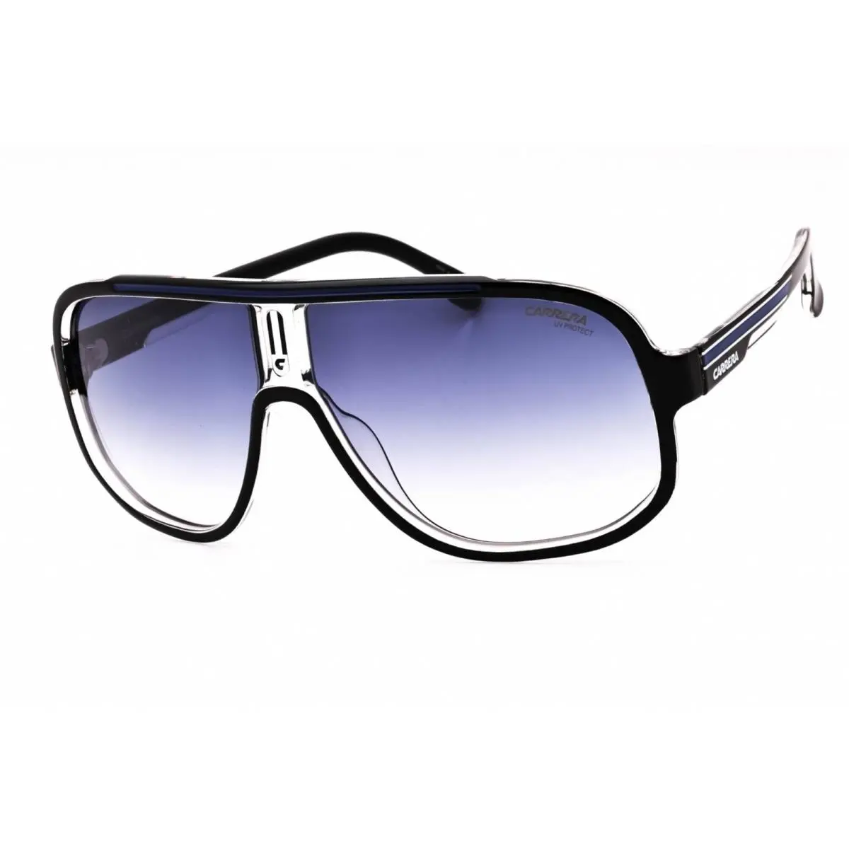 Carrera Men`s Sunglasses Black Blue Oversized Frame Carrera 1058/S 0D51 08