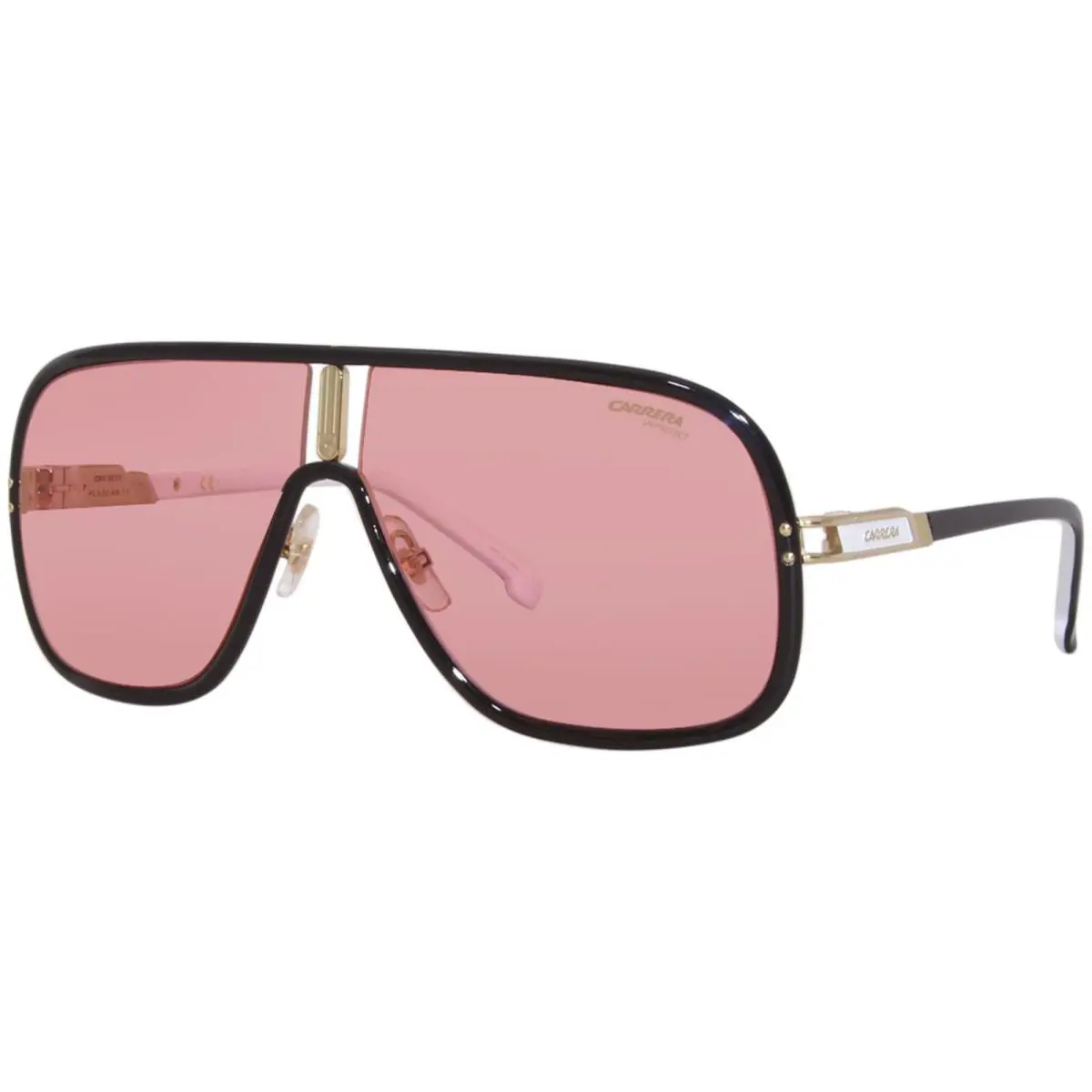 Carrera Flaglab/11 3H2UZ Special Edition Sunglasses Black/white/pink Lenses 64mm - Frame: Black, Lens: Red
