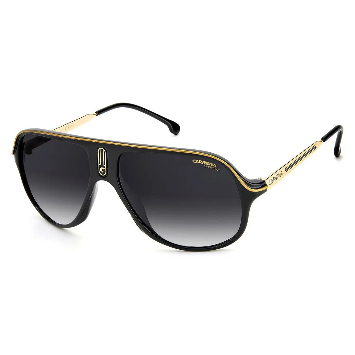 Safari 65/N Sunglasses Unisex Black Rectangle 62mm by Carrera