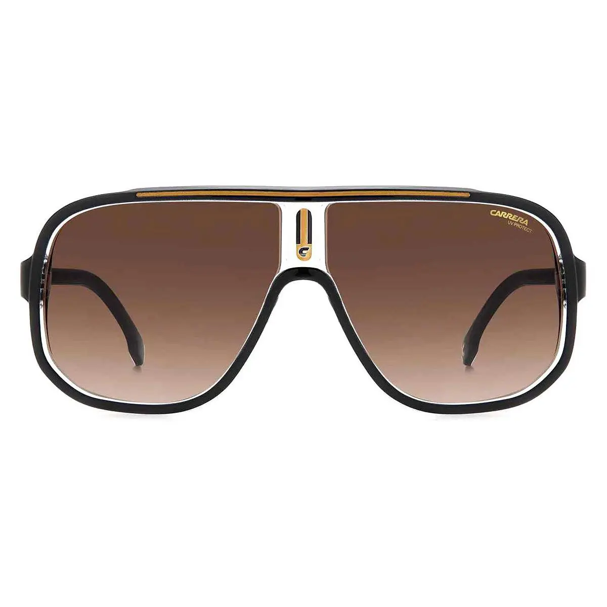 Carrera Car Sunglasses Men Black Gold / Brown Gradient 63mm