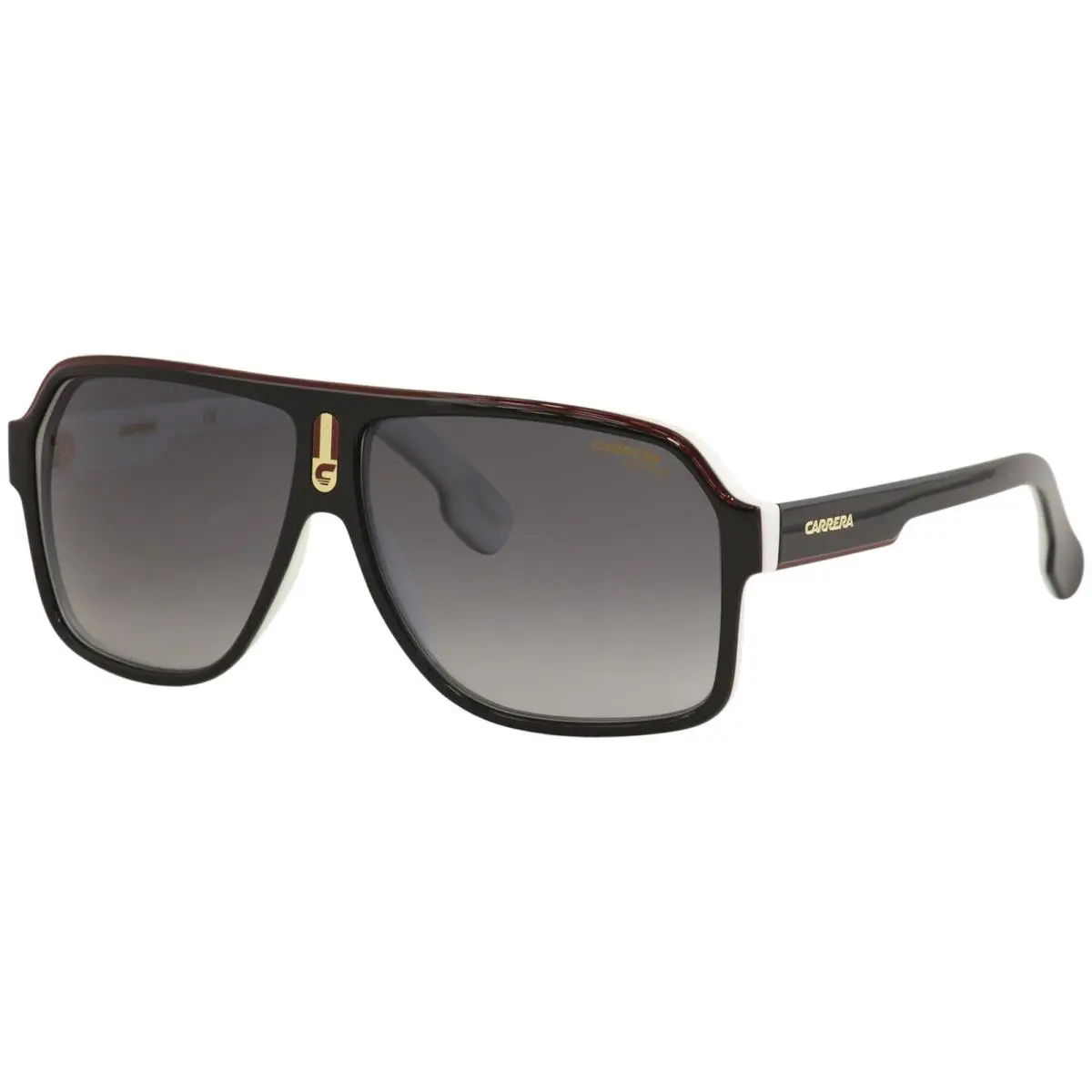 Men`s 1001/S 1001S 80S9O Black/white/dark Grey Gradient Sunglasses 62mm by Carrera