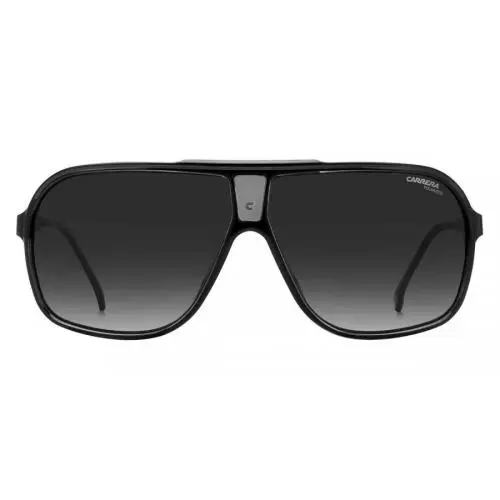 Carrera Men Rectangle Sunglasses CA Grand Prix 3 008A/WJ Black Grey 64mm