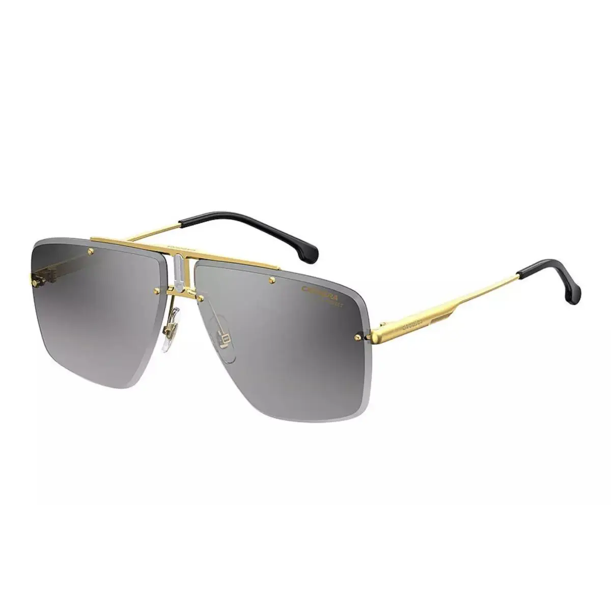 Carrera 1016 S Rhl Gold Black Silver Mirror Sunglasses 64mm - Frame: Gold/Black, Lens: Gray, Manufacturer: Gold Black