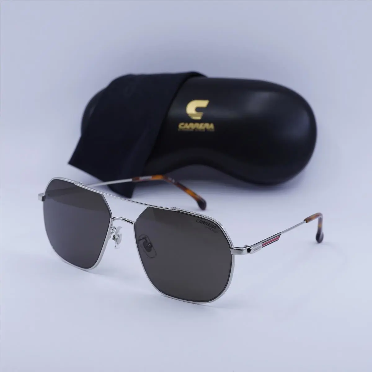 Carrera 1035/GS 010IR Sunglasses Palladium Silver/dark Brown Pilot 58mm