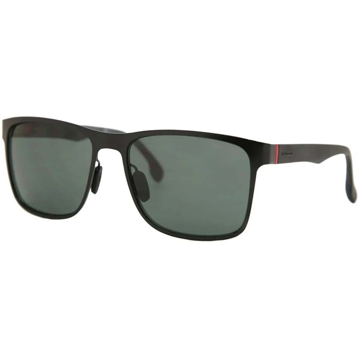 Carrera 8026/S Men`s Matte Black Green Rectangular 57-17-145 Sunglasses