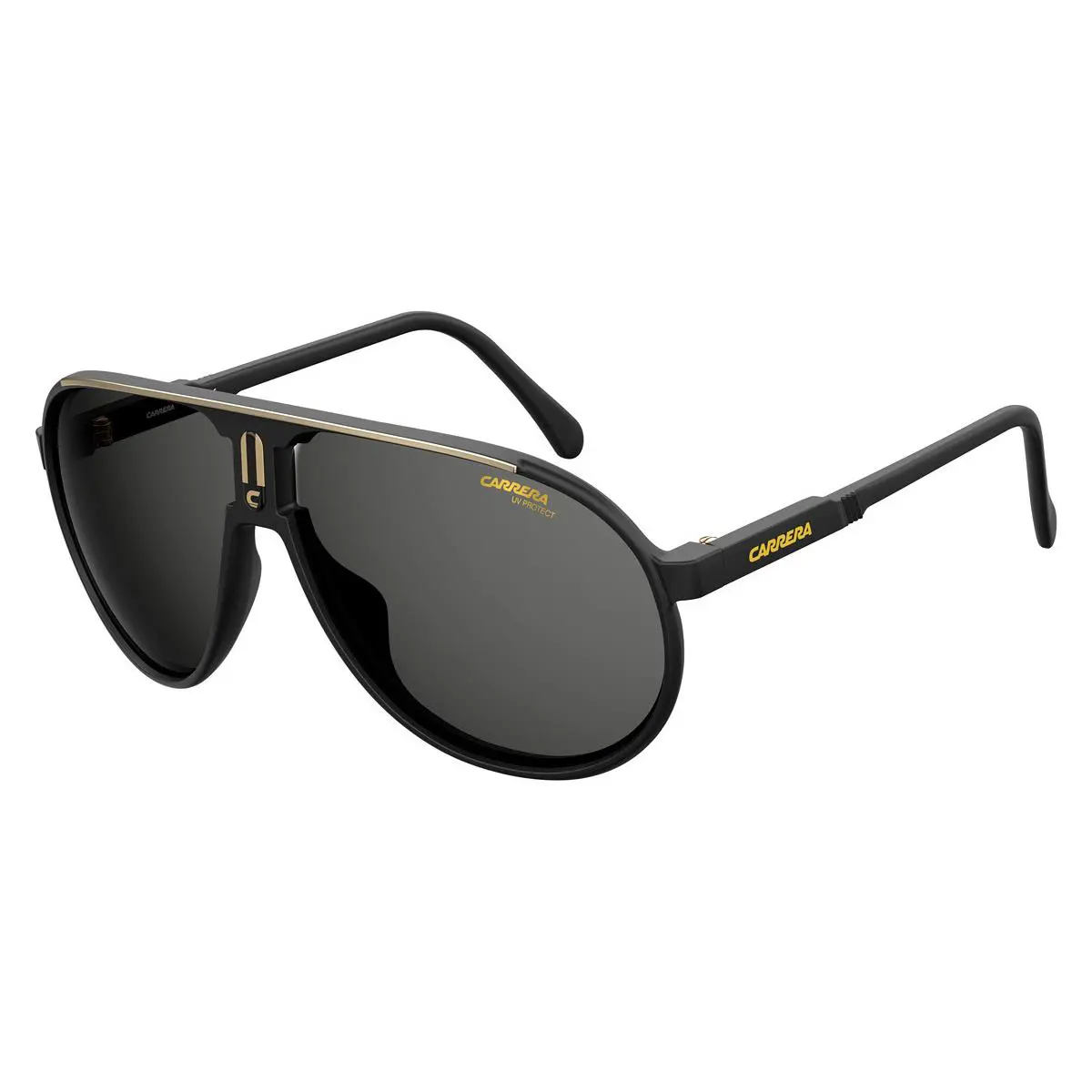 Carrera Champion/n Sunglasses Unisex Matte Black Aviator 62 - Frame: Matte Black, Lens: Gray