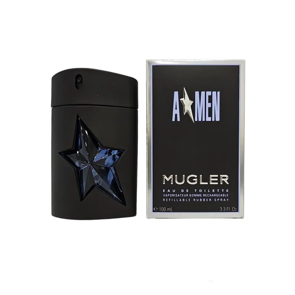 Angel A Men By  3.4 oz / 100 ml Edt Refillable Rubber Men`s Spray by Mugler