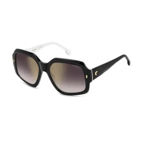 Carrera 3045/S 80S/YK Black/white/gold Burgundy Shaded Mirror Women`s Sunglasses