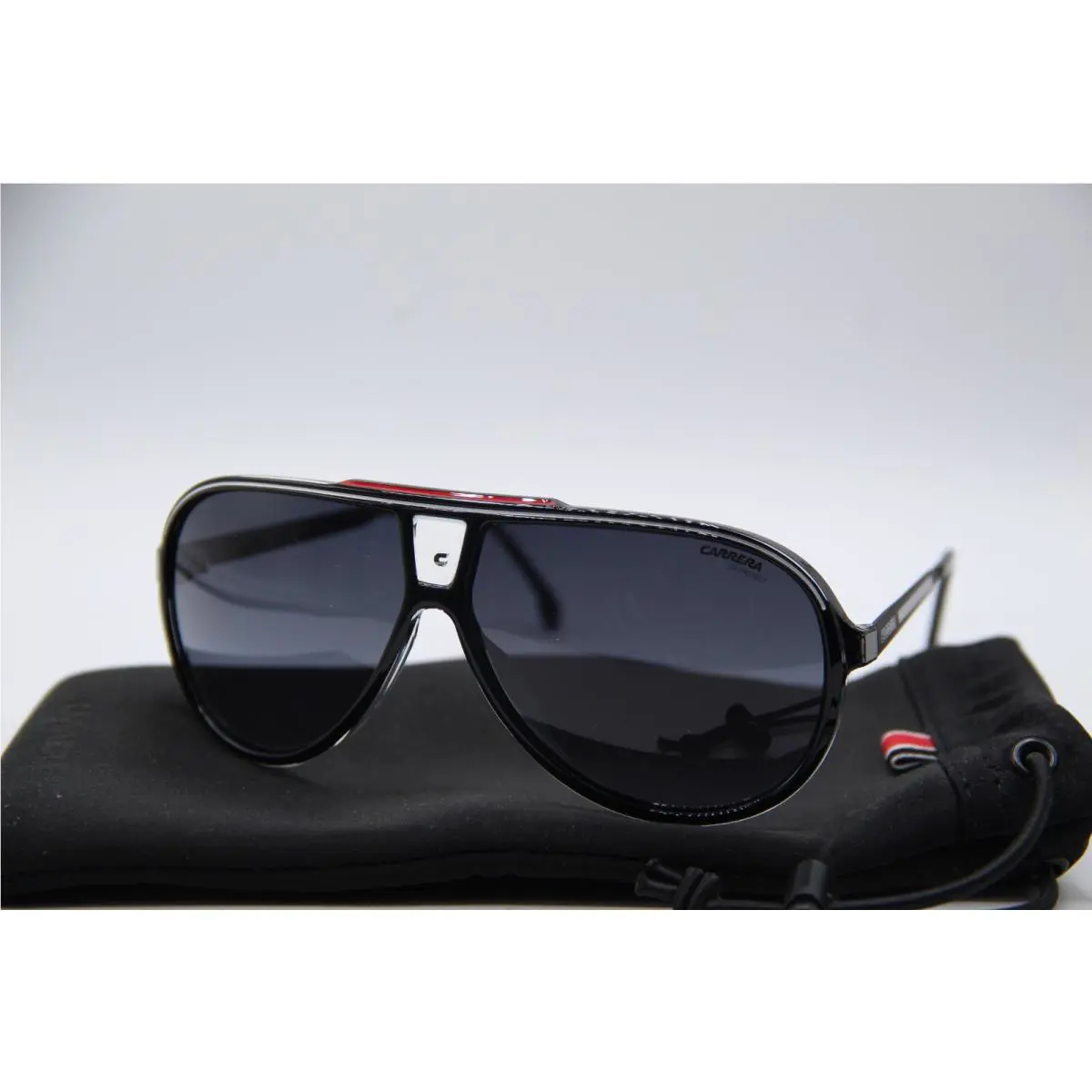 Carrera 1050/S OIT9O Black Red White Sunglasses W/case 63-10