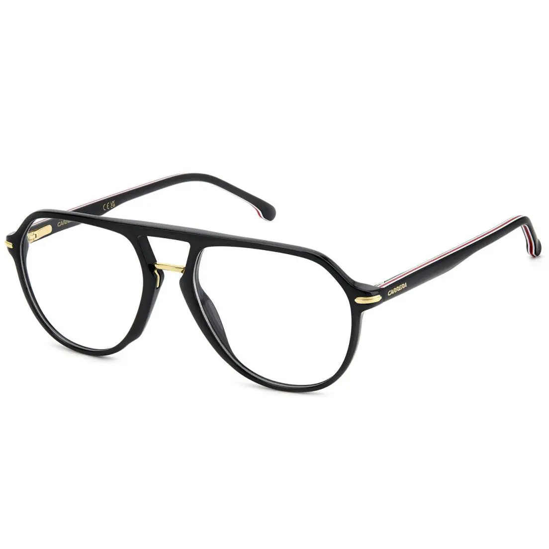 Carrera 345 2M2 Black Gold Soft Square Men`s Eyeglasses