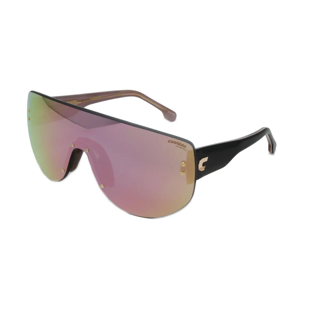 Carrera Shield Sunglasses Unisex Rose Gold 99mm Flaglab12 000 Plastic Frame