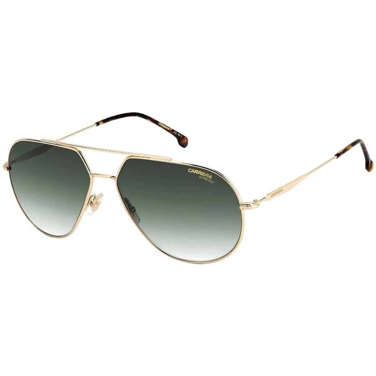 Carrera C274 21K Gold / Green Lens Unisex Aviator Sunglasses 61mm