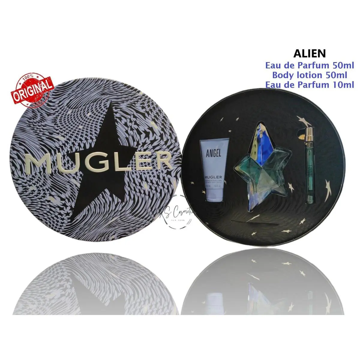 Set 3PC`S Angel Eau de Parfum 1.6 Body Lotion 1.6 Eau de Parfum0.33 Cont by Mugler