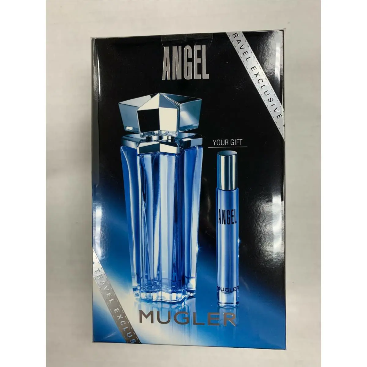Angel By  Eau DE Parfum 2PC Set 3.4 oz + Travel Size Spray Box by Mugler