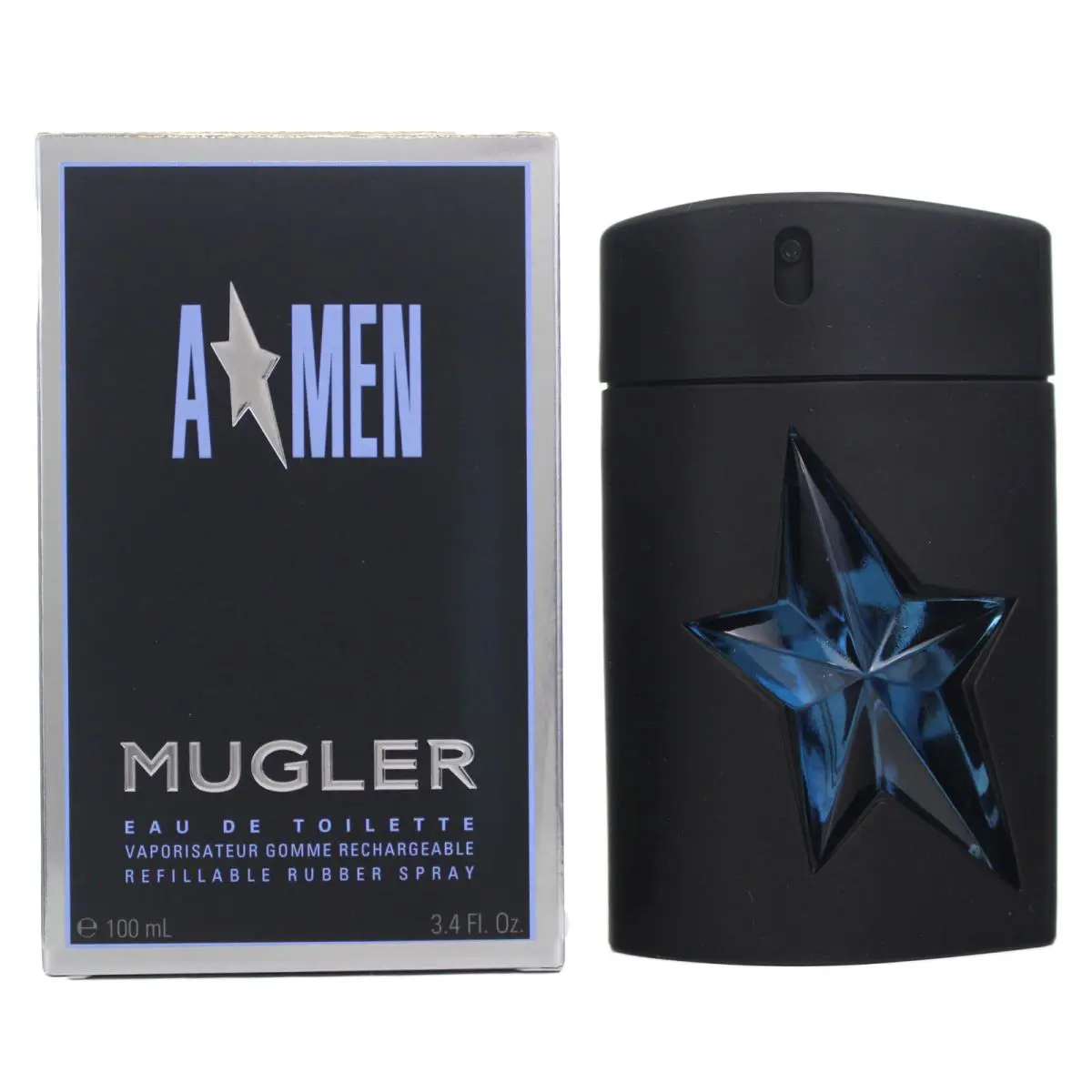 Thierry  Angel Men Edt For Men - 3.4 oz / 100 ml - Refillable by Mugler