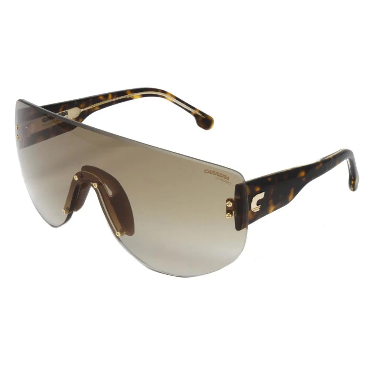 Carrera Shield Sunglasses Unisex Havana 99mm Flaglab12 086 Plastic Frame
