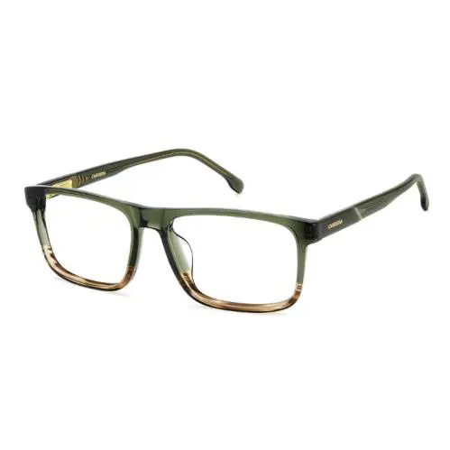 Carrera C Flex 04/G Xgw Green Havana Rectangular Men`s Eyeglasses - Frame: Green Havana, Lens: Clear